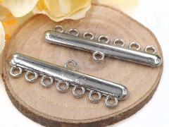 314 Коннектор классика на 7 нитей 37,5*11*2,5мм цвет платины (литьё)