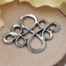 Купить 216 Коннектор Узел бесконечности 22*18,5*1,3мм античное серебро (литьё) с доставкой по России