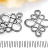 Купить 216 Коннектор Узел бесконечности 22*18,5*1,3мм античное серебро (литьё) с доставкой по России