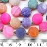 Купить (ОПТ) Бусина округлая 10мм матовый Агат кракле МИКС №1 (камни) (НИТЬ) с доставкой по России
