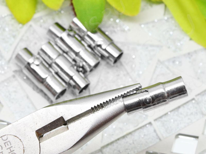 Магнитный замочек №50 слайдер лифт для вклеивания 4,8-5мм 17*8*7мм цвет платины (Brass)