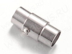 Магнитный замочек №50 слайдер лифт для вклеивания 4,8-5мм 17*8*7мм цвет платины (Brass)