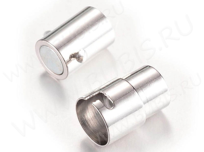 Магнитный замочек №50 слайдер лифт для вклеивания 4,8-5мм 17*8*7мм цвет платины (Brass)