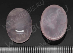 Кабошон каменный 013 Овал 18*13*5мм Розовый кварц (камни)
