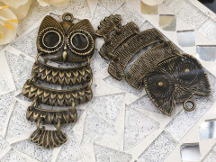 Подвеска Сова 52 подвижная 48*23*4мм античная бронза (литьё)