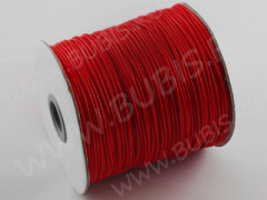 Вощёный полиэстеровый шнур "корейский" 1,5мм красный (1м)