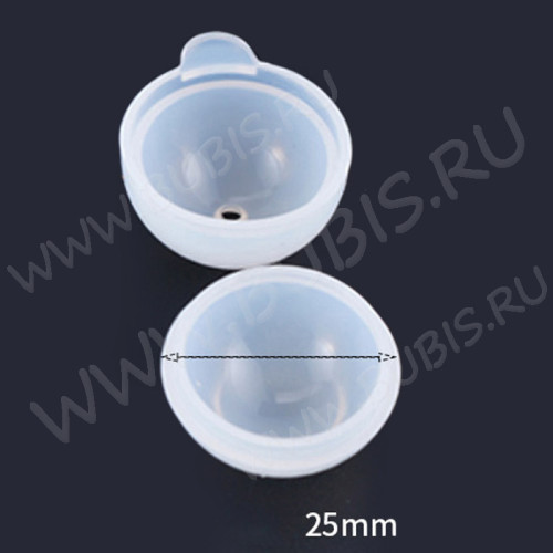 Молд 207 для эпоксидной смолы двухсоставной Шар Сфера диаметр 25мм (силикон)