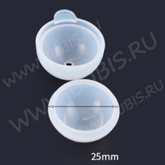 Молд 207 для эпоксидной смолы двухсоставной Шар Сфера диаметр 25мм (силикон)