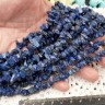Купить Крошка (галтовка) каменная 247 5-9мм Лазурит натуральный (камни) (длинная нить прим. 80см) с доставкой по России