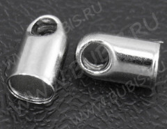Концевик 006 4,5*2,1(1,5)мм цвет платины (Brass) (10шт.)