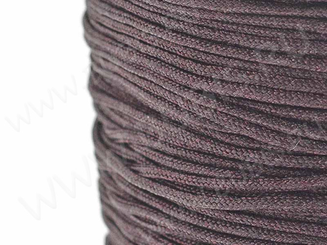 (СКИДКИ!!!) Нейлоновый шнур 17-К круглый 1мм тёмно-коричневый (кат. ок.100м)