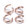 Купить Колечки одинарные 3*0,4мм розовое золото (Хирургическая сталь) (50шт) с доставкой по России
