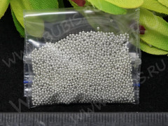 Микробисер 08 0,8-1,0мм серебристый (стекло) (5гр)