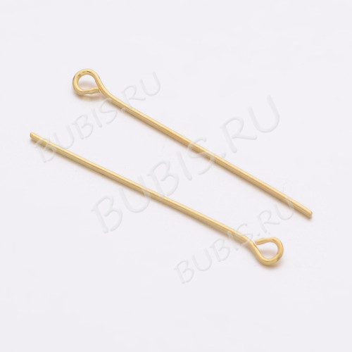 (СКИДКИ!!!) Штифт с петлёй 30*0,7мм светлое золото (Iron) (50шт) 