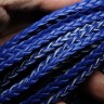 Купить Шнур кожаный 29 кожзам плетёный плоский 5*2мм синий (1м) с доставкой по России