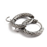 Купить Швензы-кольца №21 стальные Конго с узором и петелькой 15*2,5мм цвет платины (Хирургическая сталь)(1 пара) 1 с доставкой по России