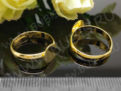 Основа (заготовка) для кольца 100 17мм с платформой 8мм золотистая (Brass)