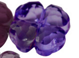 Бусина акрил Цветочек 57 гранёный 11*11*4,5мм сине-фиолетовый прозрачный (акрил)