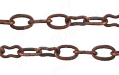 Цепочка I045 звенья 7*4,5мм и 7*3,5мм античная медь (Iron) (50см)