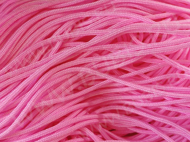 Шнур Паракорд 02 2мм яр.розовый (полиэстер+спандекс) (1м)