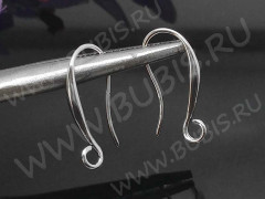 Швензы-крючки №066 20*9*2мм цвет платины (LUX Китай) (Brass) (1пара)