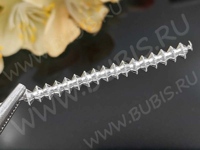 Рондели 082 Юлы 4*4*2,2мм серебристые (LUX Китай) (Brass) (10шт.)