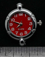 Заготовка для часов 104 27,7*22,8*7,4мм цвет платины+красный (часы)