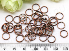 (СКИДКИ!!!) Колечки двойной крутки 8мм античная медь БЕЗ никеля (Iron) (50шт.)