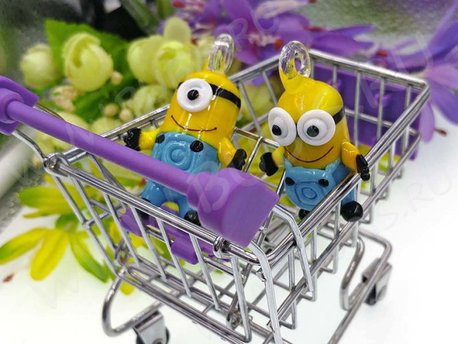 Кулон Миньон 02 50*30*20мм двуглазый (Lampwork)