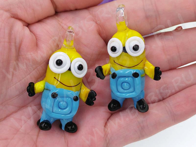Кулон Миньон 02 50*30*20мм двуглазый (Lampwork)