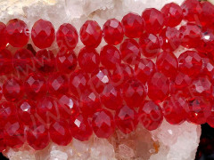 Бусина кристалл Абакус гранёный 10*10*7,5мм красный прозрачный (имитация Сваровски)