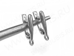 Швензы с английским замком №108 Веретено 19*10*3мм цвет платины (Brass с родированием) (1 пара)