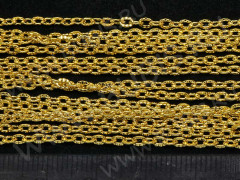 Цепочка I065 с узором звено 3,2*2,2мм золотистая (Iron) (50см)