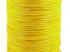 Вощёный полиэстеровый шнур &quot;корейский&quot; 1,5мм жёлтый (1м)