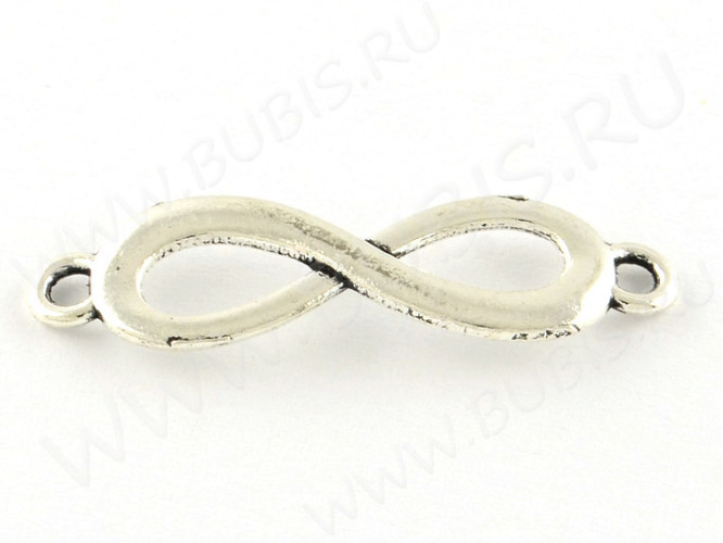336 Коннектор Бесконечность вставка для браслетов 29*8*1,2мм античное серебро (литьё) (10шт)