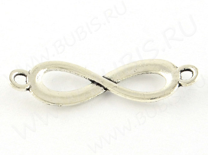 336 Коннектор Бесконечность вставка для браслетов 29*8*1,2мм античное серебро (литьё) (10шт)