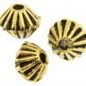(СКИДКИ!!!) Бусина 093 биконус полосатый 4*3,8мм античное золото (литьё) (50шт.) Купить (СКИДКИ!!!) Бусина 093 биконус полосатый 4*3,8мм античное золото (литьё) (50шт.) с доставкой по России