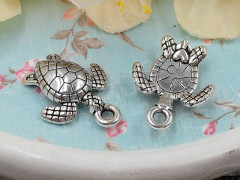 Подвеска Черепашка 03 3D 16*12,5*3,5мм античное серебро (литьё) (10шт)