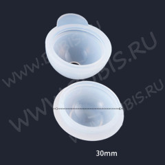 Молд 208 для эпоксидной смолы двухсоставной Шар Сфера диаметр 30мм (силикон)