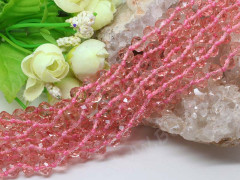 Бусина Абакус гранёный 8*8*5,5мм Хрусталь розово-персиковый (имитация Сваровски)