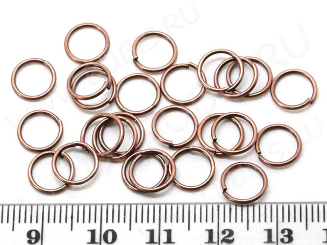 (ОПТ) Колечки обычные 8*0,7мм античная медь (Iron) (100гр)