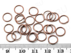 (ОПТ) Колечки обычные 8*0,7мм античная медь (Iron) (100гр)
