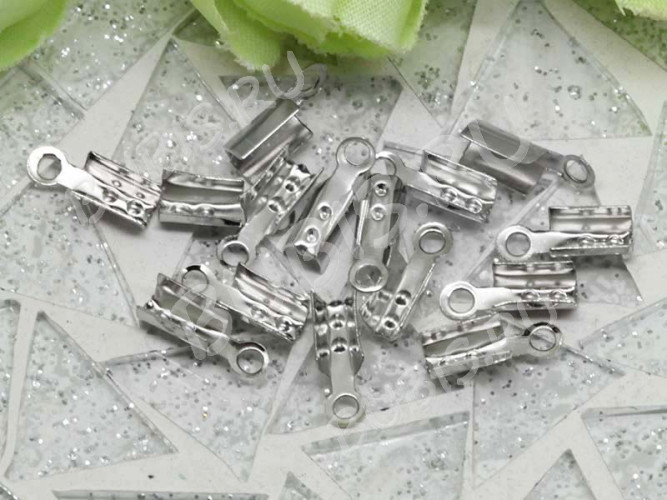 Зажимы №11 10*4*3мм цвет платины (Iron) (100шт.)