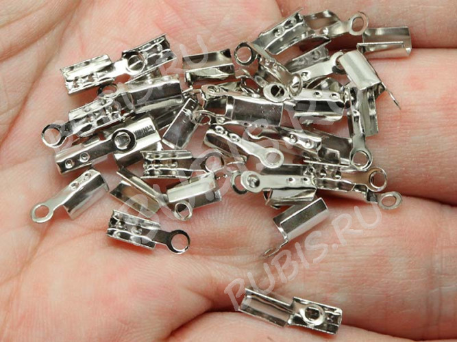 Зажимы №11 10*4*3мм цвет платины (Iron) (100шт.)