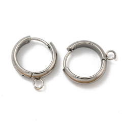 Швензы-кольца №22 стальные Конго с петелькой 16*4мм цвет платины (Хирургическая сталь)(1 пара)