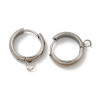 Купить Швензы-кольца №22 стальные Конго с петелькой 16*4мм цвет платины (Хирургическая сталь)(1 пара) с доставкой по России