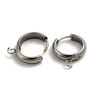 Купить Швензы-кольца №22 стальные Конго с петелькой 16*4мм цвет платины (Хирургическая сталь)(1 пара) с доставкой по России
