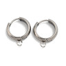Купить Швензы-кольца №22 стальные Конго с петелькой 16*4мм цвет платины (Хирургическая сталь)(1 пара) с доставкой по России