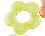 Бусина акрил Цветочек 32 рамка 20*19*3,5мм жёлтый прозрачный (акрил)