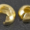 Обжимная бусина 02 разъёмная покрывная 4*2,7мм золотистая (Brass) (10шт.) Купить Обжимная бусина 02 разъёмная покрывная 4*2,7мм золотистая (Brass) (10шт.) с доставкой по России